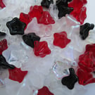 Destash 13x11 mm czech glass flower beads