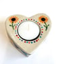 SUNFLOWER AND BUNTING CERAMIC HEART SHAPED TEALIGHT HOLDER - Image 6