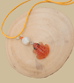 Orange Frog Pendant Necklace 