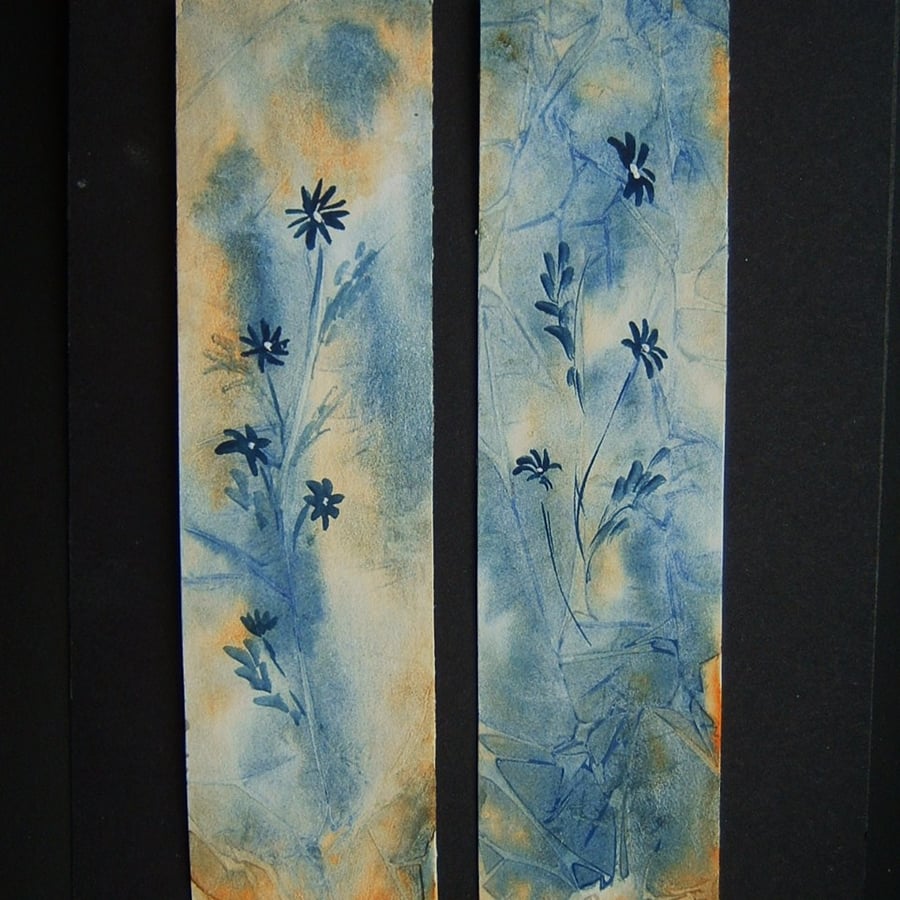 set of TWO hand painted fantasy bookmarks ref 467