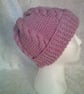 Dusky pink with Cable Hat - Image 2