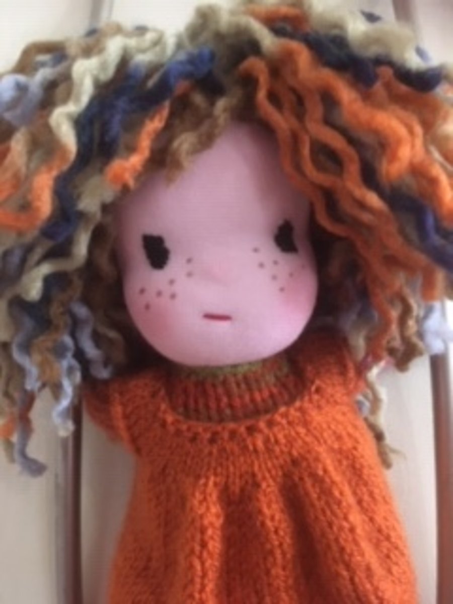 knitted rag doll - Georgina