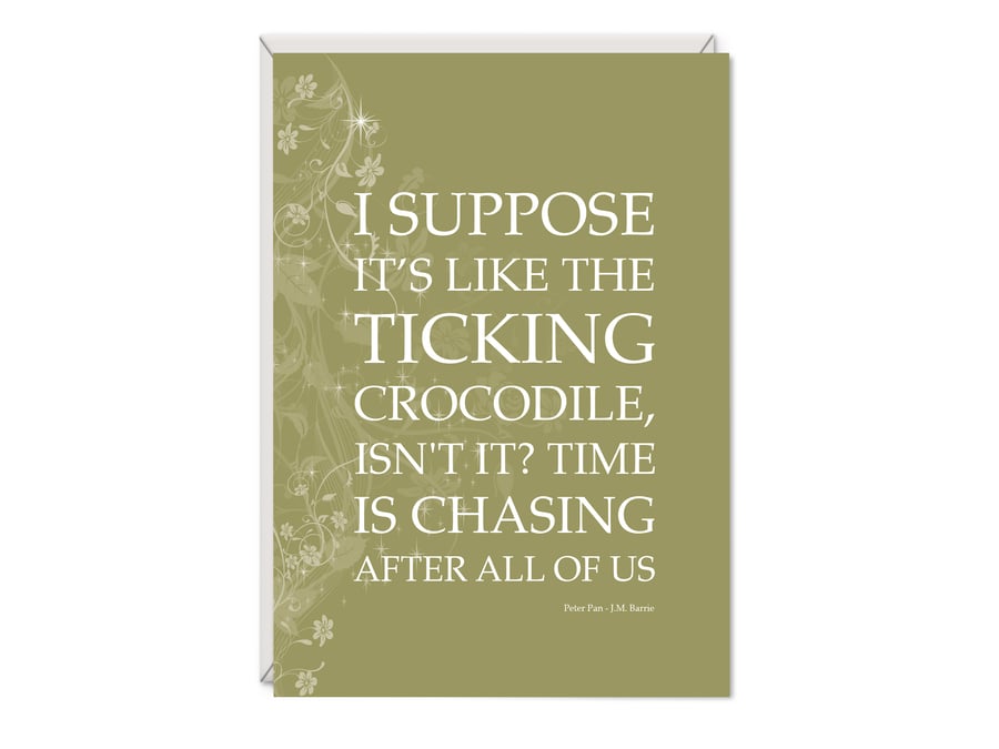 Peter Pan 'Ticking Crocodile' Greetings Card