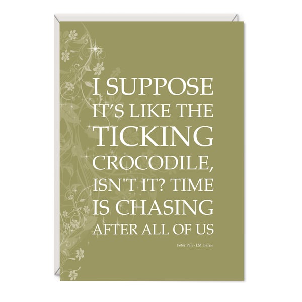 Peter Pan 'Ticking Crocodile' Greetings Card