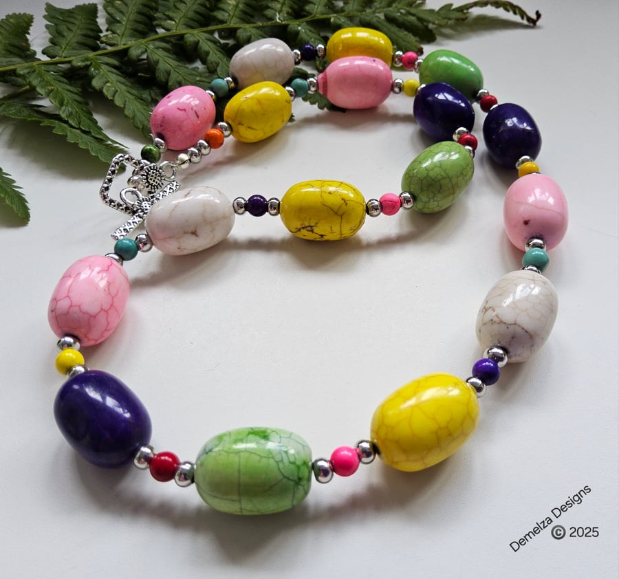 Colourful Howlite Necklace 