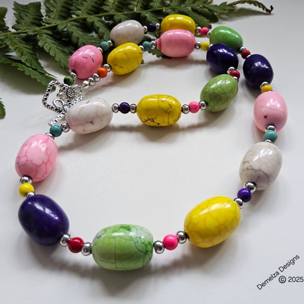 Colourful Howlite Necklace 