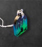 Aurora Borealis Glow In The Dark Necklace, Handmade Resin Jewellery  - Image 2
