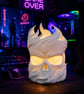 Flaming Skull Mood Lamp – Unique 3D Printed Table Lamp, Modern Home Decor Gamer - Image 1