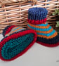 Designer Baby Booties Hand Knitted 0-3 months size  - Image 2