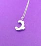 Chunky silver letter C charm with amethyst  - Image 5