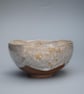 Stoneware ceramic bowl, a hand made pinch pot with a whitesilver crystalline gla