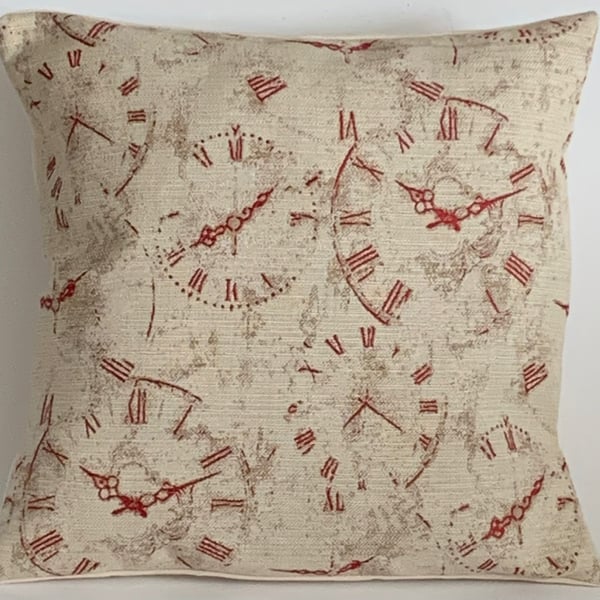 Clock Face Time Cushion Cover 14”x14” Last One