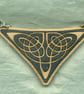 Celtic laser cut marquetry pendant