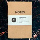 3 Pack - Recycled A6 Pocket Notebook