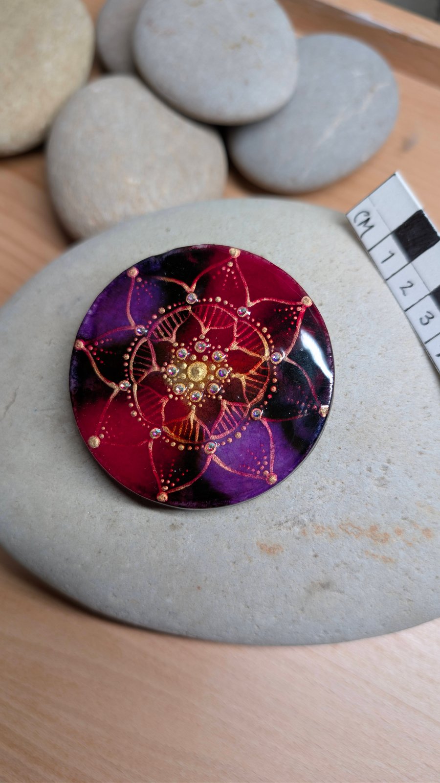 Stone Tablet Hand Painted