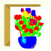 Tulips in a Vase Birthday Card