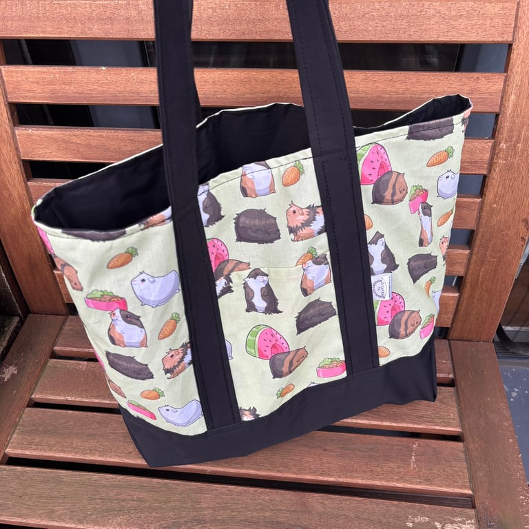 Guinea pigs shopping bag. Reusable tote bag. Pet lover bag.