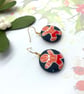 Gingerbread fabric button earrings festive jewellery - Image 8