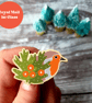 Robin Wooden Pin Brooch - Image 1
