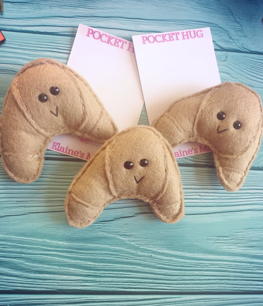 Croissant pocket hug and pocket hug card gift set,letterbox gift