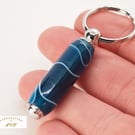 Handcrafted Acrylic Keyring Turned and polished with quality 'Chrome' fixings - 