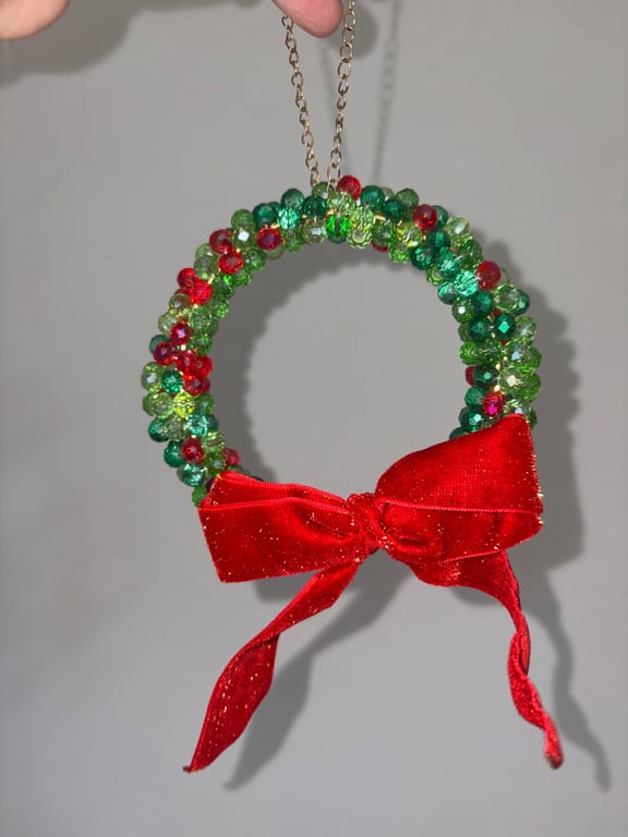 Handmade christmas decoration wreath bauble