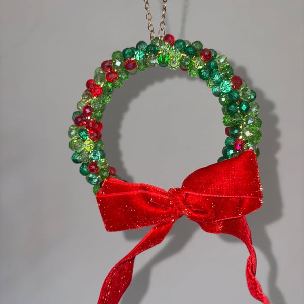 Handmade christmas decoration wreath bauble