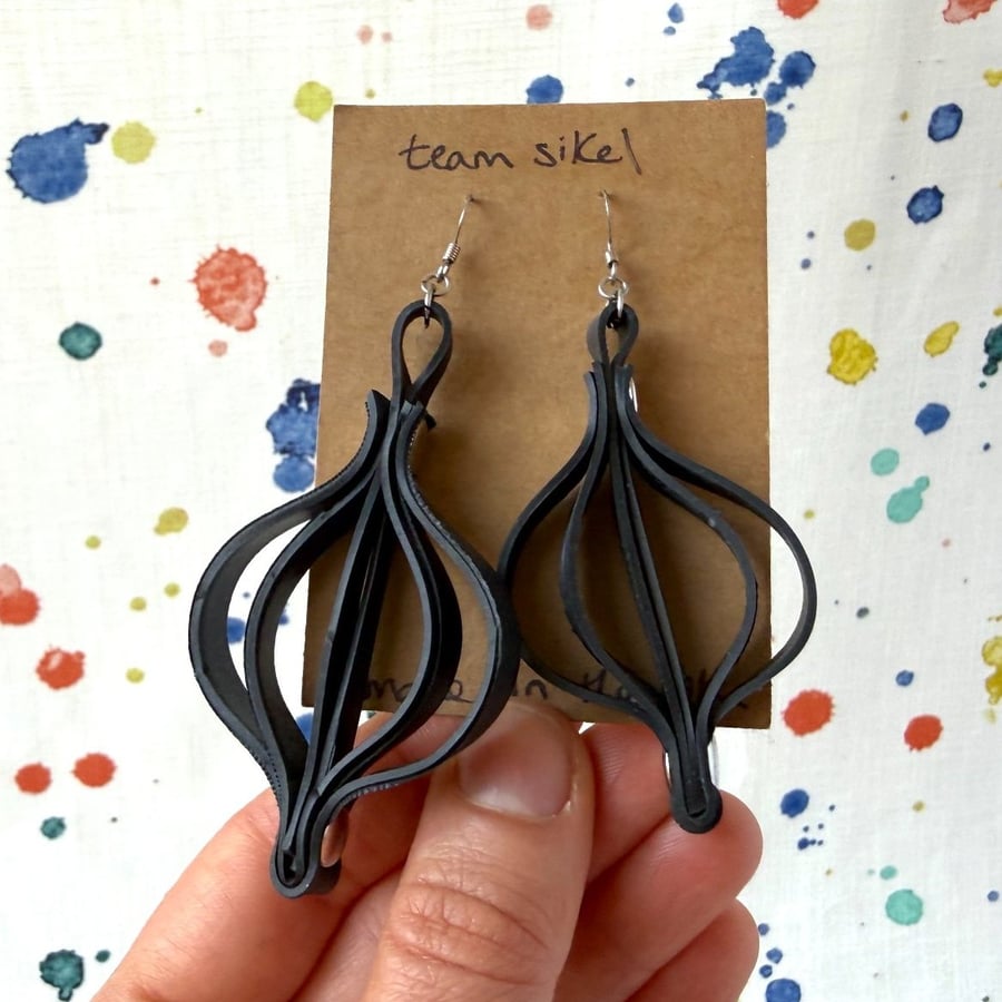 Inner Tube Bauble Earrings - Different Sizes - Super Seconds