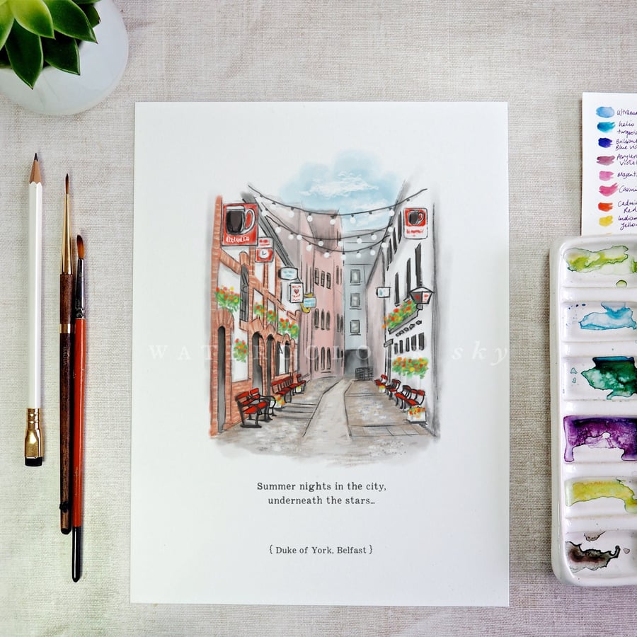 Image of The Duke Of York Belfast Pub Art Print
