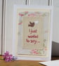 A card for a special time, detailed delicate hand-stitched work, a card to keep - Image 1