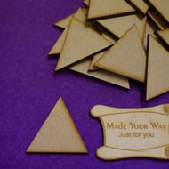 MDF Triangle 4cm - 25 x Laser cut wooden shape - Folksy