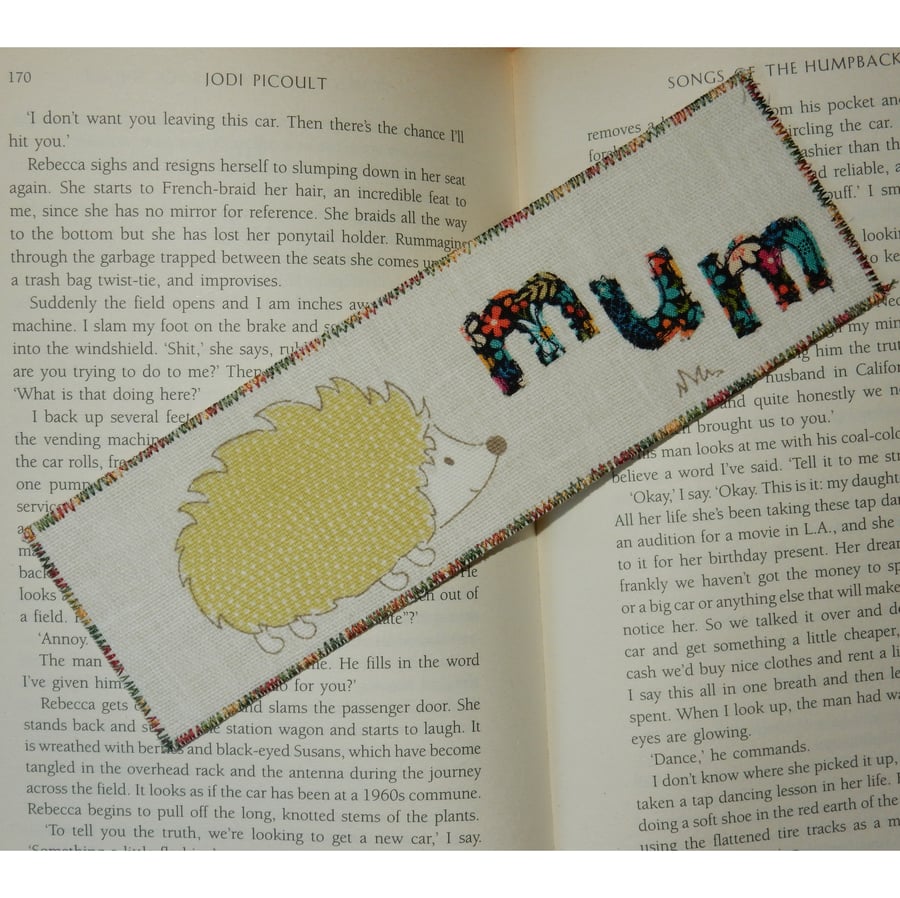 Cute hedgehog bookmark for Mum