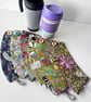 Handmade Fabric Travel Mug Sleeve, Padded Cup Cosy, Reusable Tea Holder