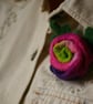Handmade Felted Wool Flower Brooch - Image 2