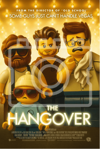 THE HANGOVER - LEGO-Inspired A4 Movie Poster Print - Ready to Frame