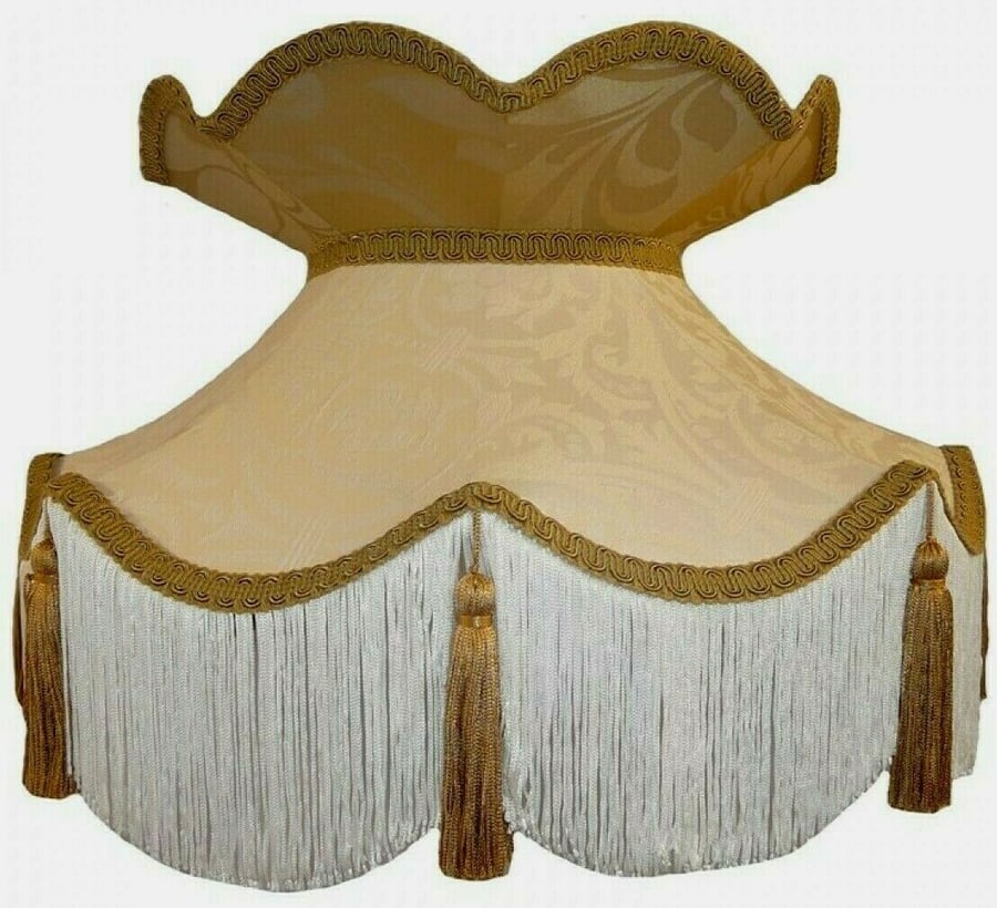 Cream & Gold Lampshades, Standard Lamp shades, Table Lamps, Ceiling Lights. 