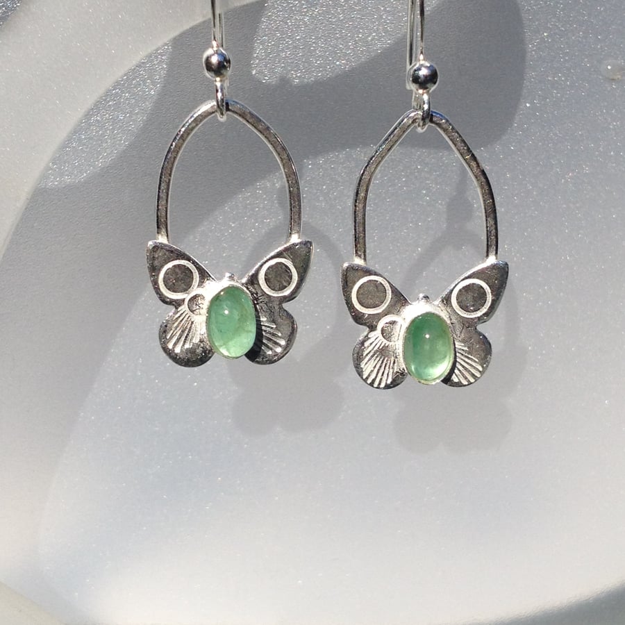 Emerald Butterfly earrings