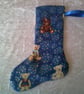 Teddy Bears and Stars 7.5 inch Stocking