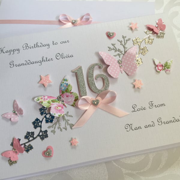 Personalised Birthday Card Gift Boxed Daughter Granddaughter Any Age 21 16 18 30