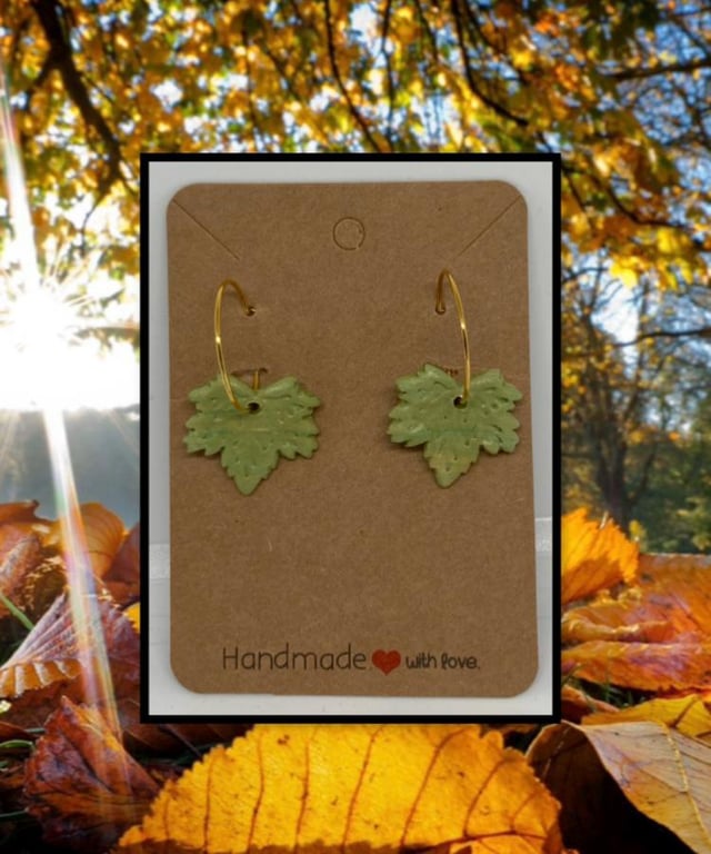 Outlet Fallen maple leaf hoops