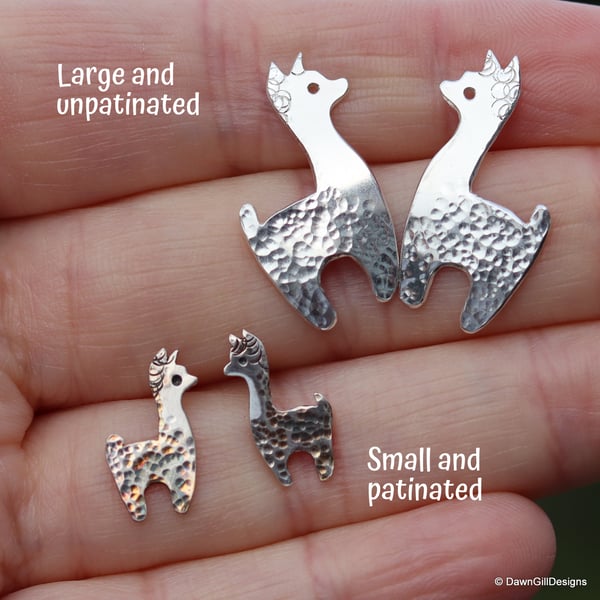 Alice the Alpaca- sterling studs