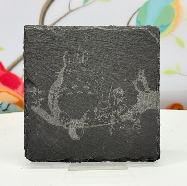 Kiki Totoro Slate Laser Etch Coaster