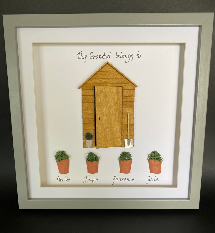 Personalised ‘ This Grandad belongs to ‘ 3D shadow box picture