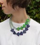 Perfectly Imperfect Howlite Butterfly and Fluorite Statement Necklace - Image 1