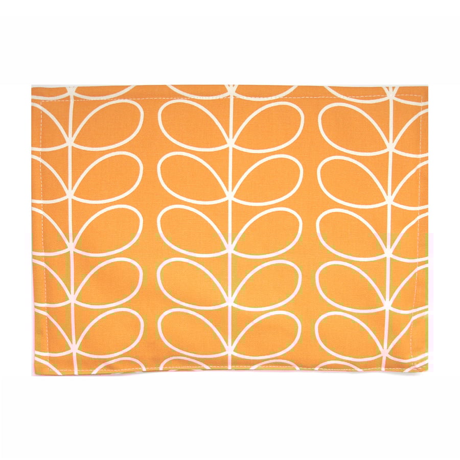 Placemat Orange Stem Leaves Place Mat 16"x12"