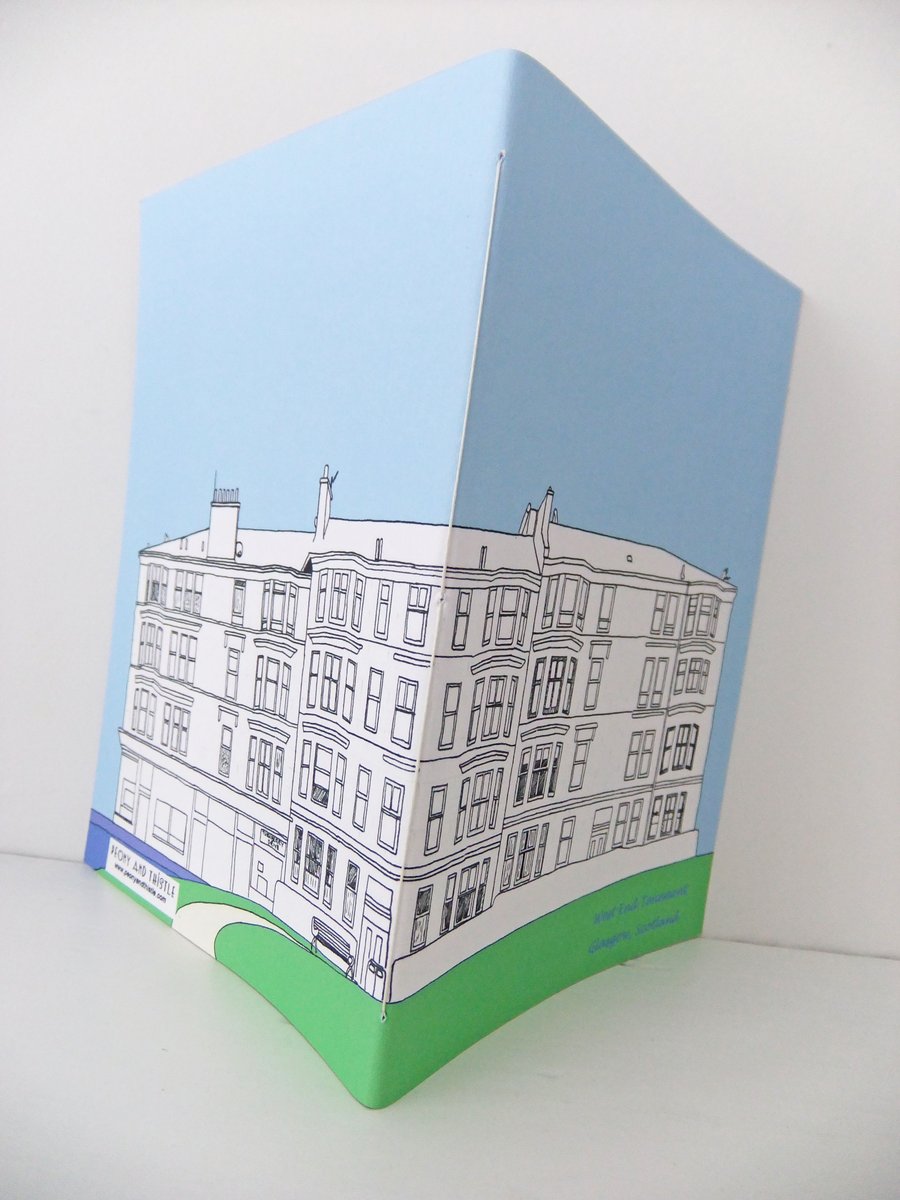 Glasgow journal - handmade journal - blue - A5 notebook