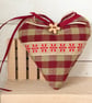 AUTUMN HEART - checked cotton with lavender