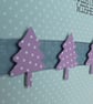 Set of 4 Polka Dot Christmas Tree Cards - Pastels - Image 8
