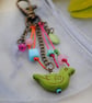 Green bird colours bag charm - Image 5
