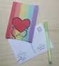 "Hearts and Rainbows" Postcard Pack - 4 different postcards  - Image 5